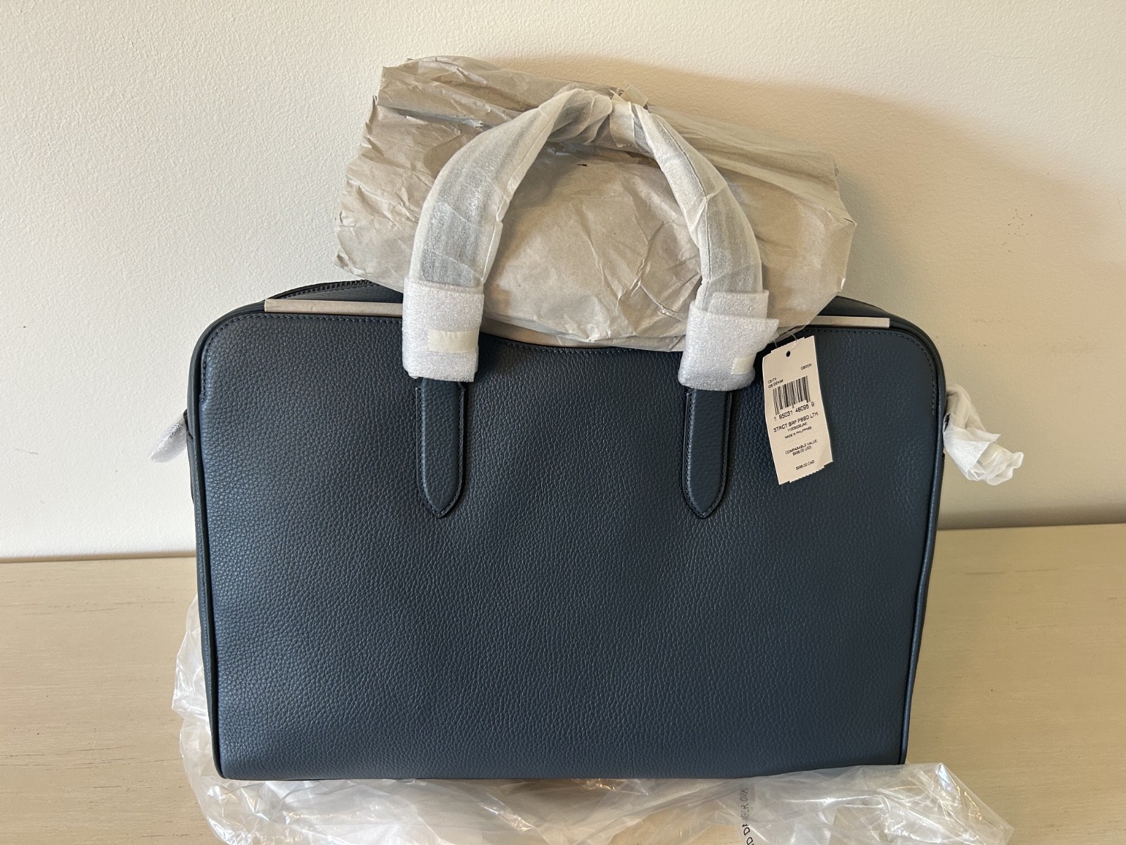 Coach Graham Structured C8174 Men’s Leather Briefcase Shoulder Bag Denim NWT