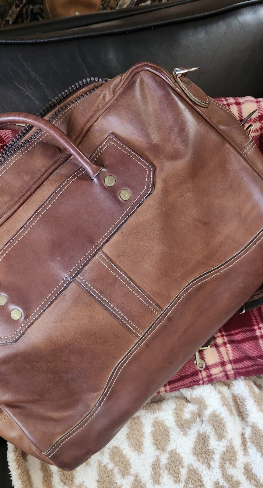 Duluth Pack Brown Leather Computer Briefcase, Retail: $535