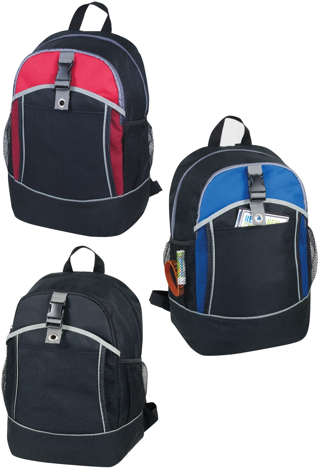 17″ Unisex Travel School Backpack 23L Work Hiking Bookbag Multiple Pockets