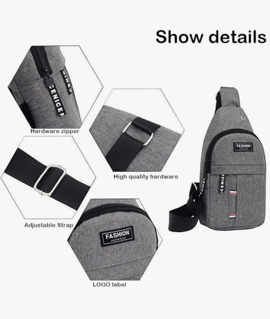 3 Colors Sling Shoulder Bag Nylon Chest Pack Crossbody Travel Mini Phone Packet