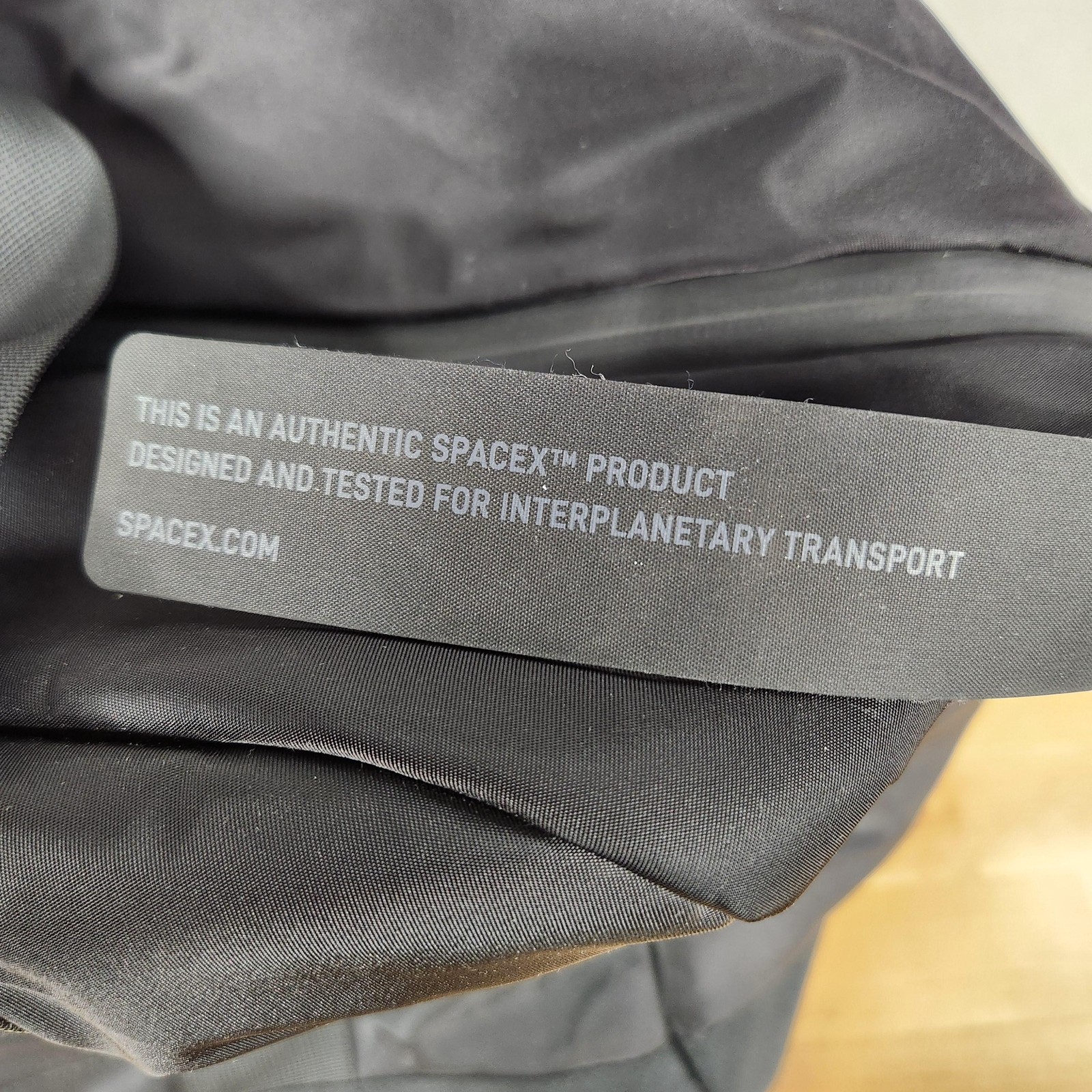 SpaceX Black Duffel Bag Nylon Travel Soft Case Adjustable Strap Interplanetary