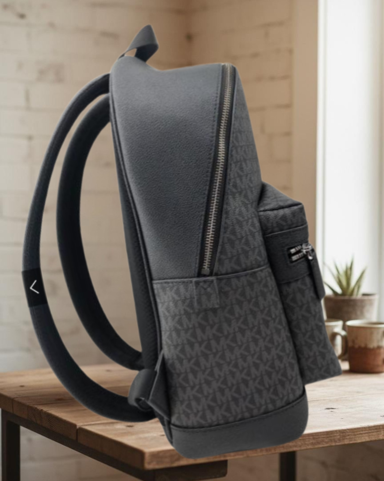 Michael Kors Cooper Medium Embellished Signature Logo Travel Backpack Black Men
