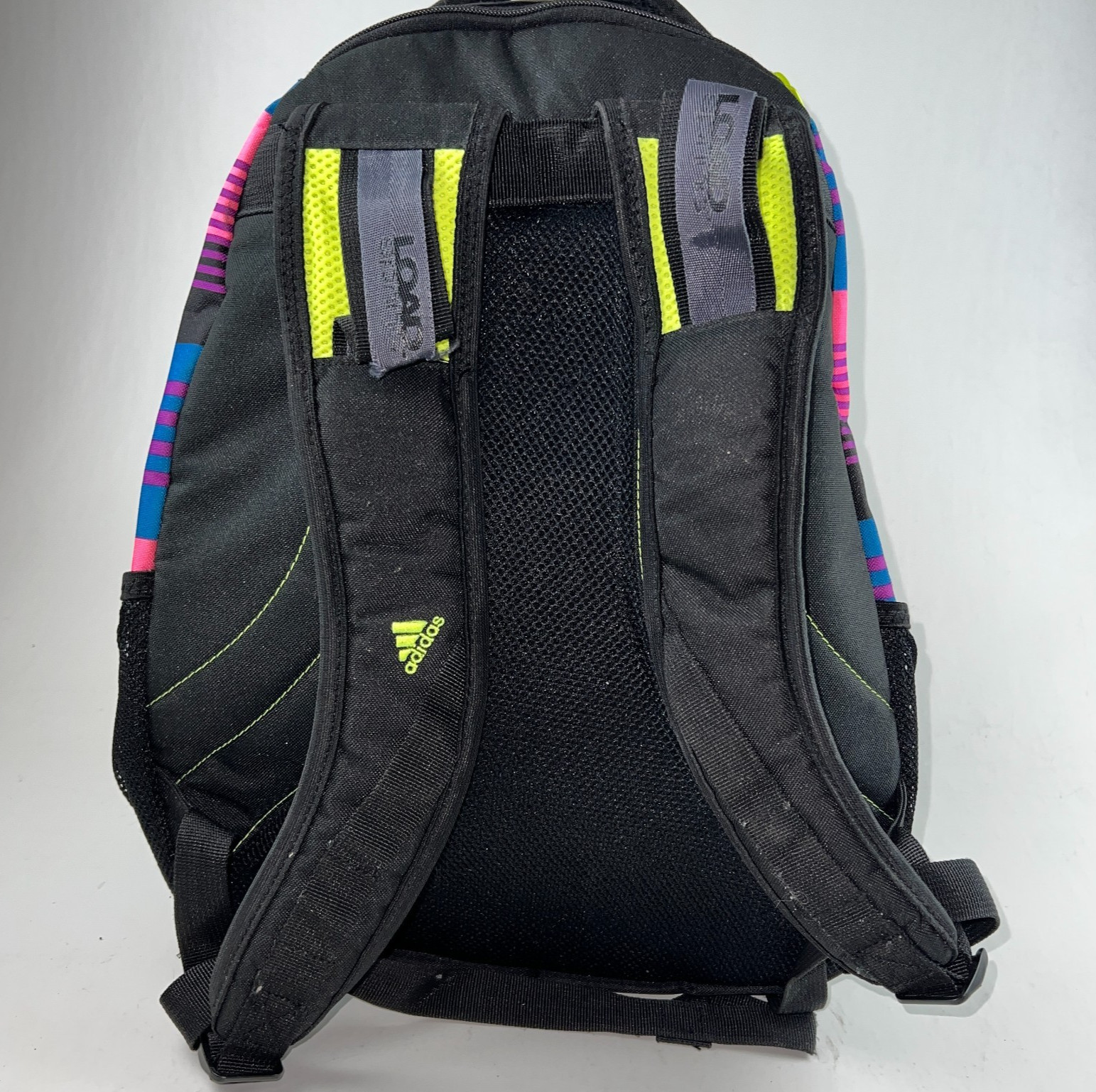 Adidas Backpack Multi Color Durable 100% Polyester Bookbag Sports Travel Pack