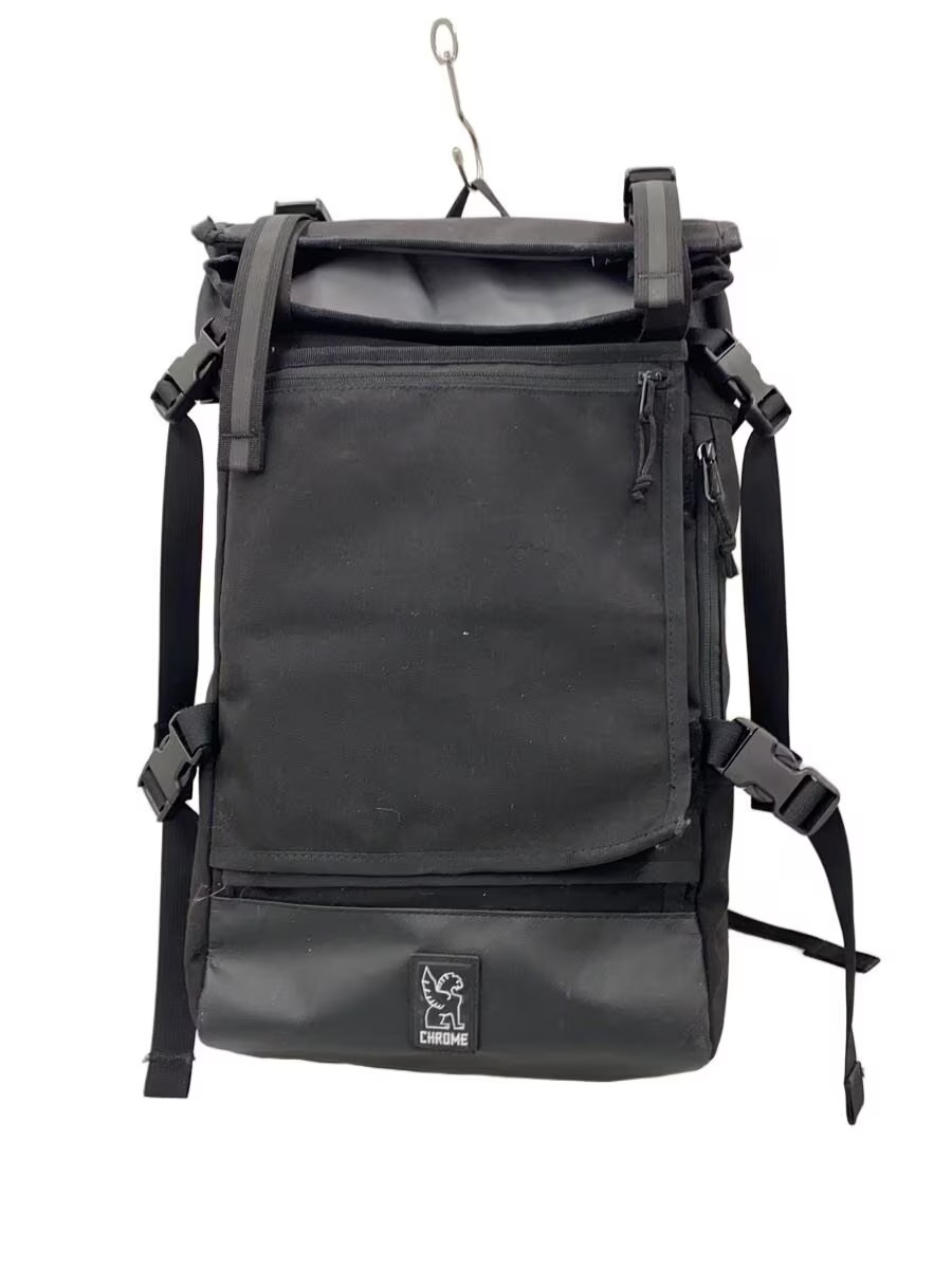 CHROME BARRAGE SESSION BACKPACK Nylon Backpack, Black (Solid Color)