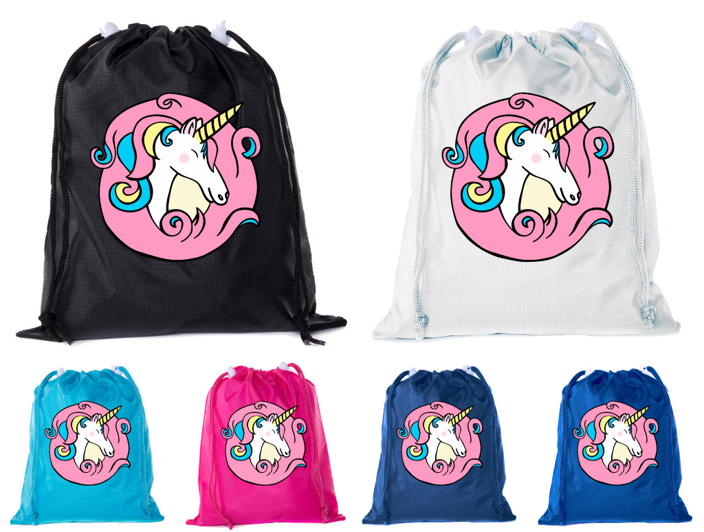 Unicorn Table Top Party Gift Bags With Customization Add your Name or Initials