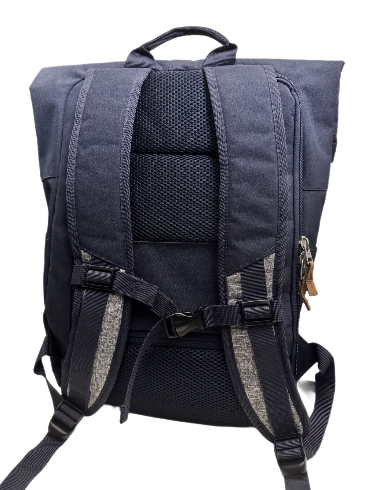Travelite Basics Rollup Backpack with Laptop Sleeve Blue Gray New No Tag Unisex