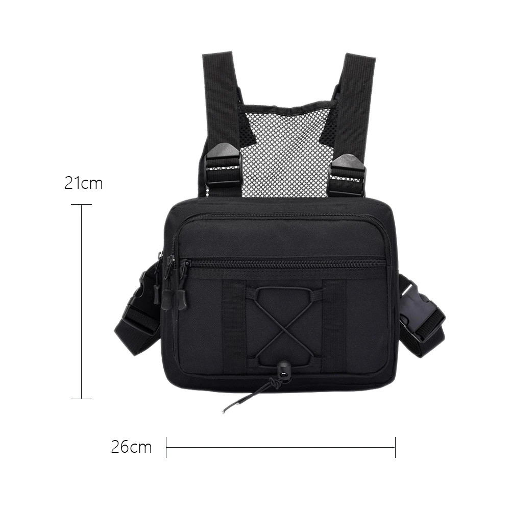 Chest Bag Multi-function Front Chest Pack Men Chest Rig Bag Lightweight Running