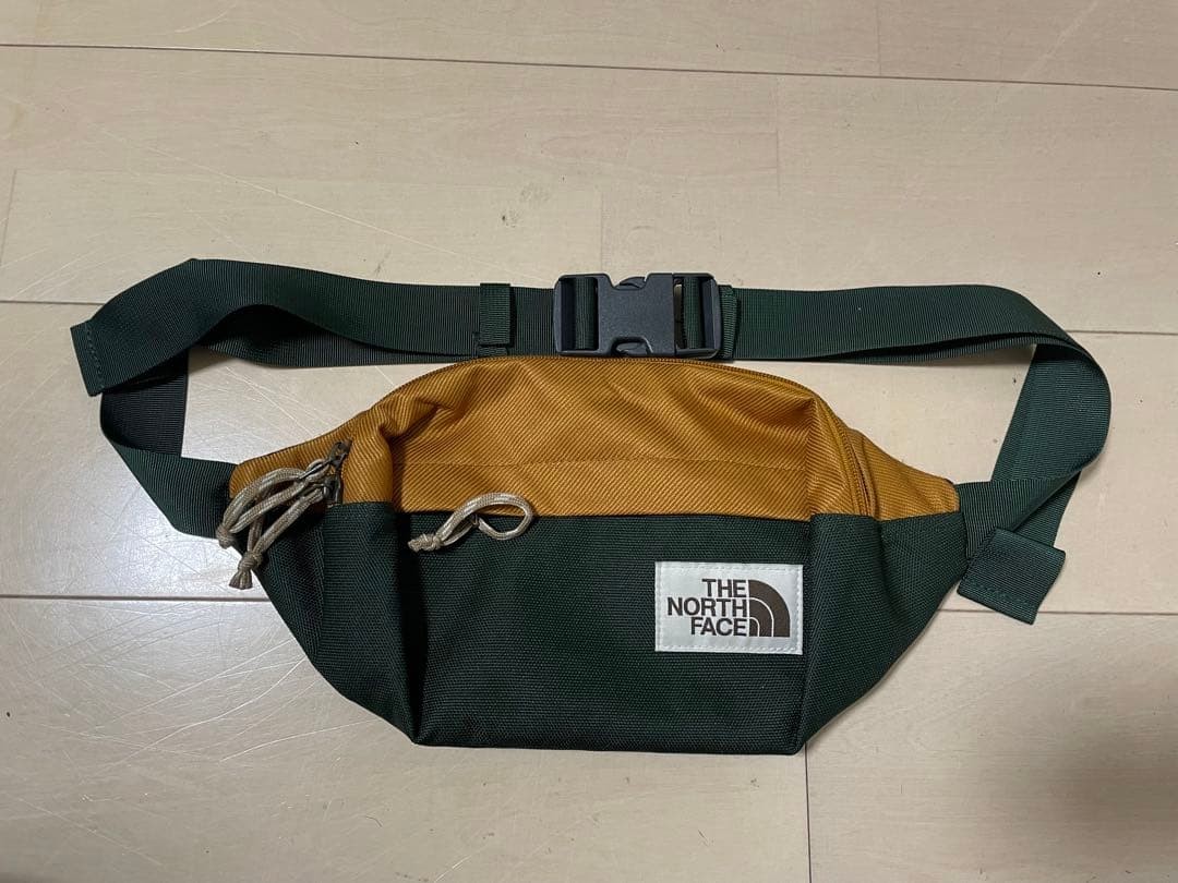 THE NORTH FACE WAIST BAG BODY BAG W35cm H20cm L1cm Khaki USA Vintage Import