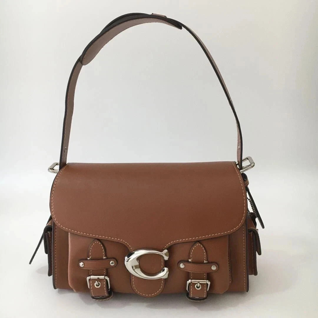 COACH Cargo Soft Tabby Leather Shoulder Bag Maple CT721 Outlet NEW