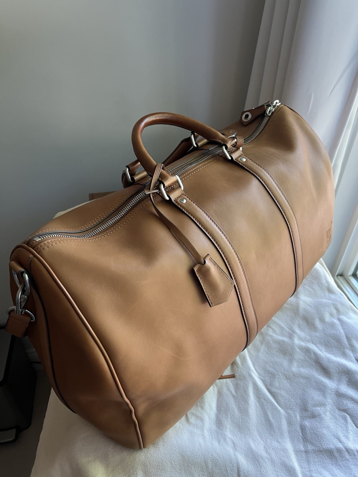 Rare Louis Vuitton Millesime Keepall 50 H30 Tan Bandouliere $9,600 MSRP