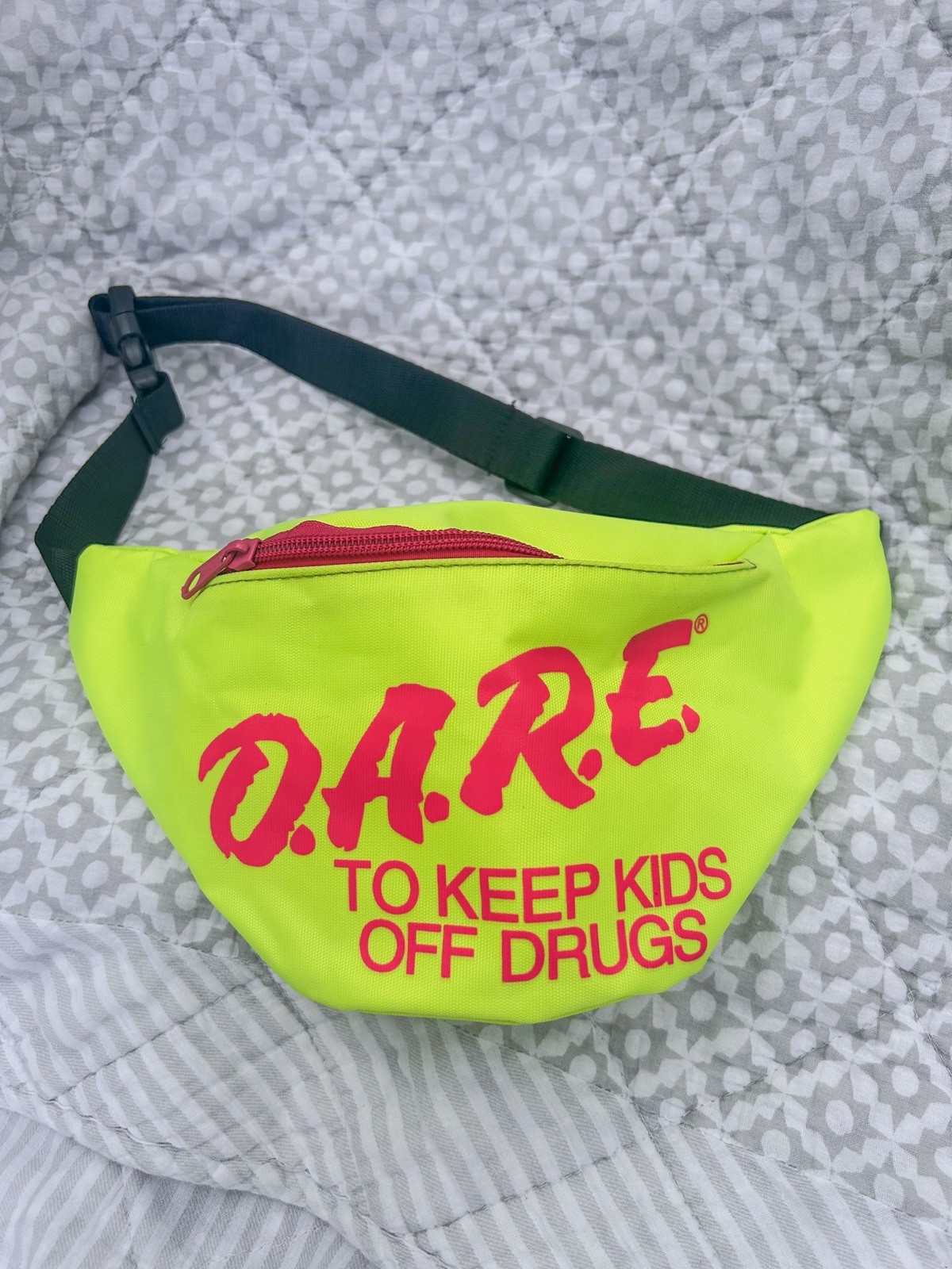 Retro DARE To Keep Kids Off Drugs Neon Fanny Pack