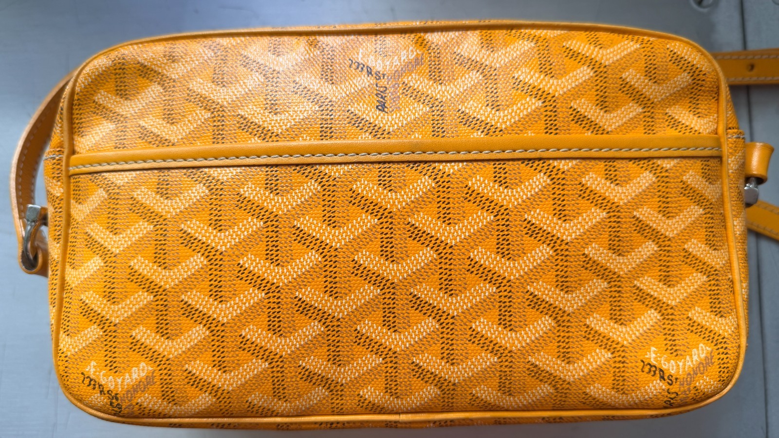 AUTHENTIC GOYARD YELLOW CAP VERT CROSSBODY BAG WITH C.O.A