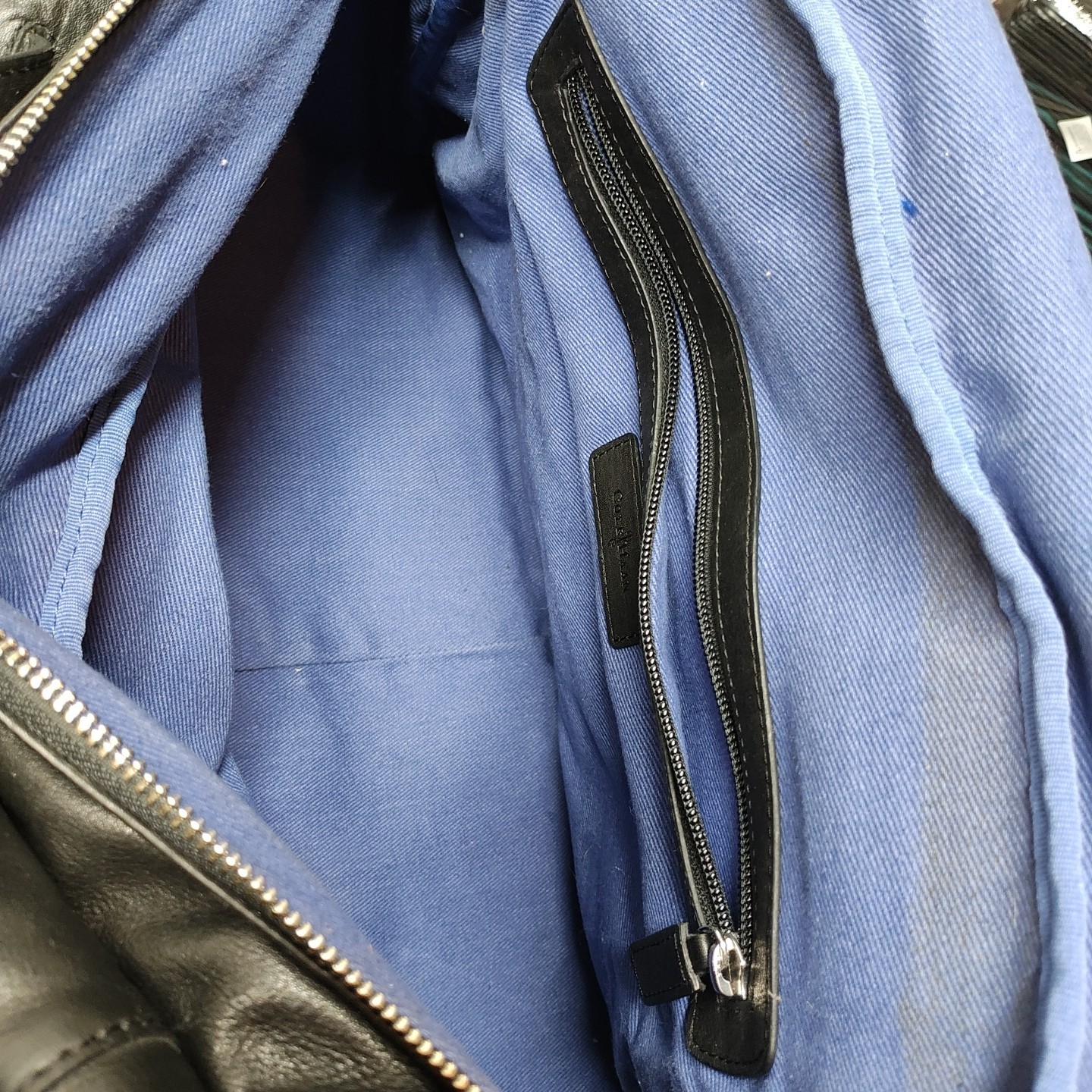 Cole Haan Black Leather WeekenderDuffleTravel Bag 19x12x10 Hand Shoulder Strap