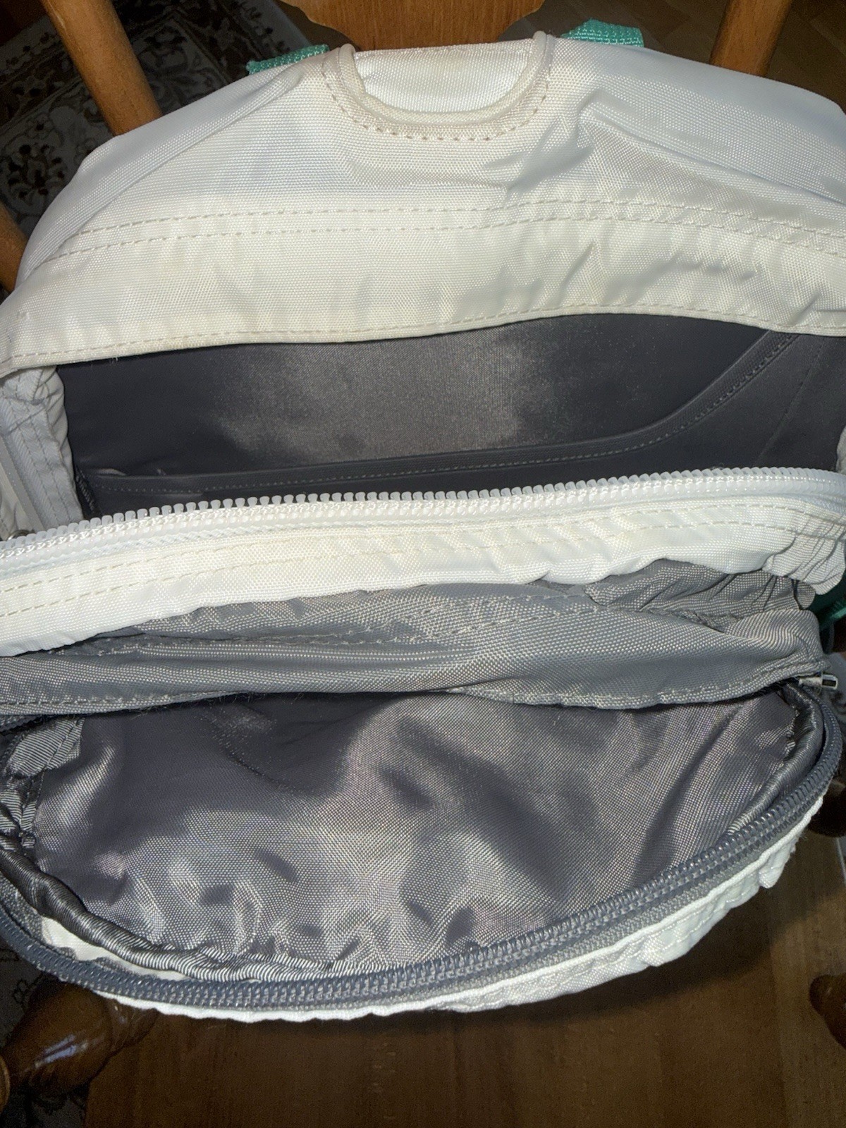 The North Face Borealis Backpack Laptop Day Bag White Padded Hiking School ISSUE
