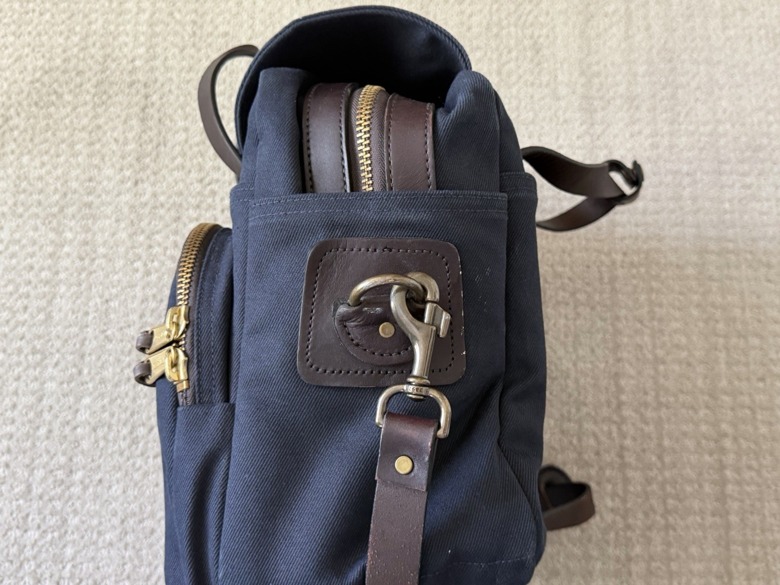 Filson 258 Rugged Twill Padded Computer Bag – Navy – Made In USA – Rare
