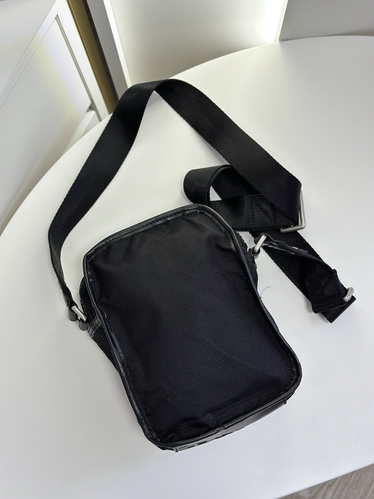 DIESEL Y2K Vintage Black Messenger Bag Big Logo Size 22×18 Cm