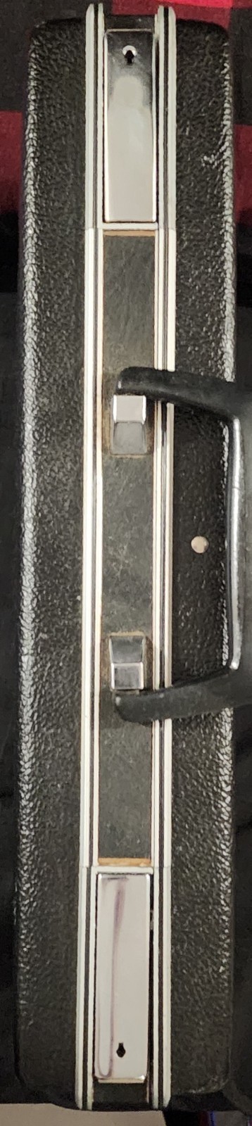 vintage black hard-shell briefcase