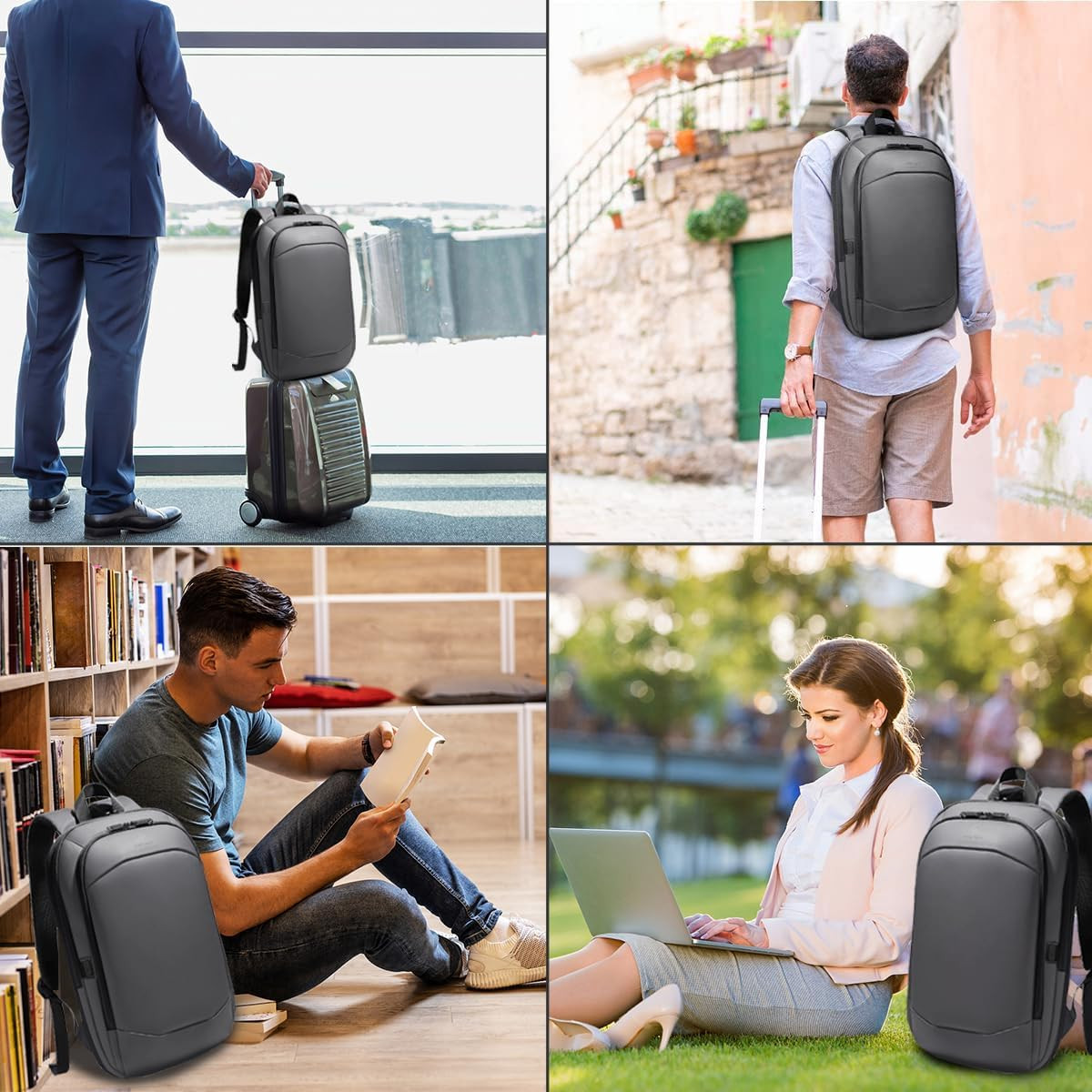 Business Backpack for Men,Slim & Expandable Backpack for 17 Inch Laptop | Waterp
