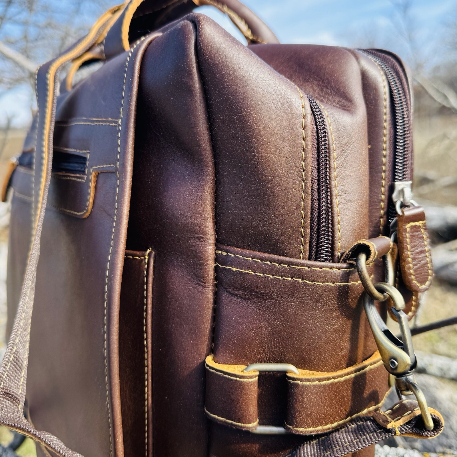 Broken Arrow Adventure Co. Leather Pilot Bag