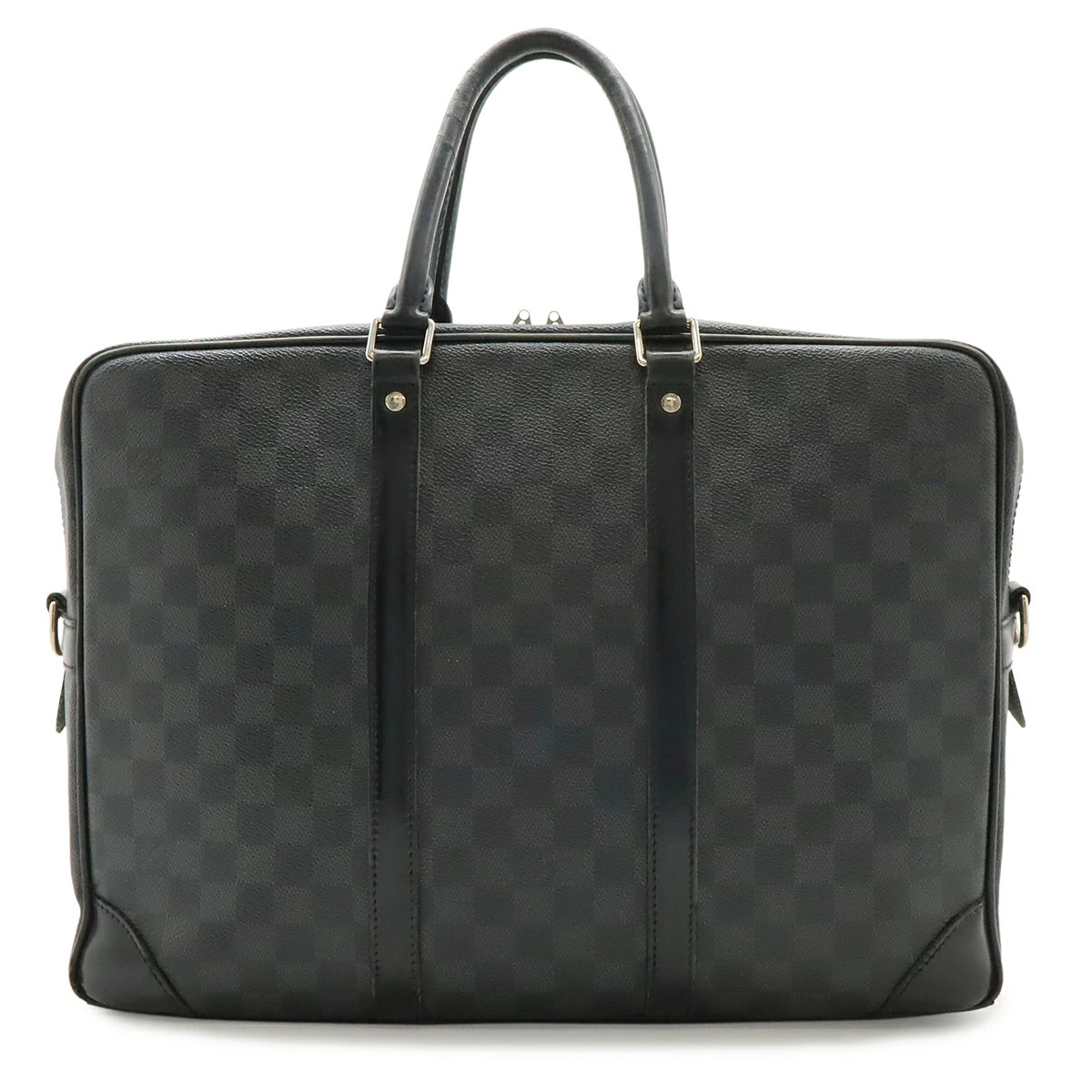 LOUIS VUITTON Damier Graphite Porte Document Voyage GM Briefcase Black N41123