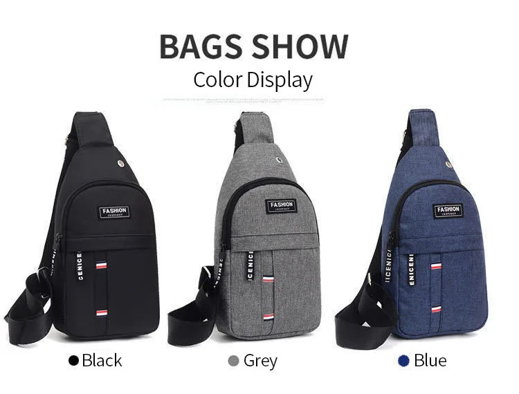 Men’s Waterproof Crossbody Sling Bag Chest Pack For Travel Hiking Cycling