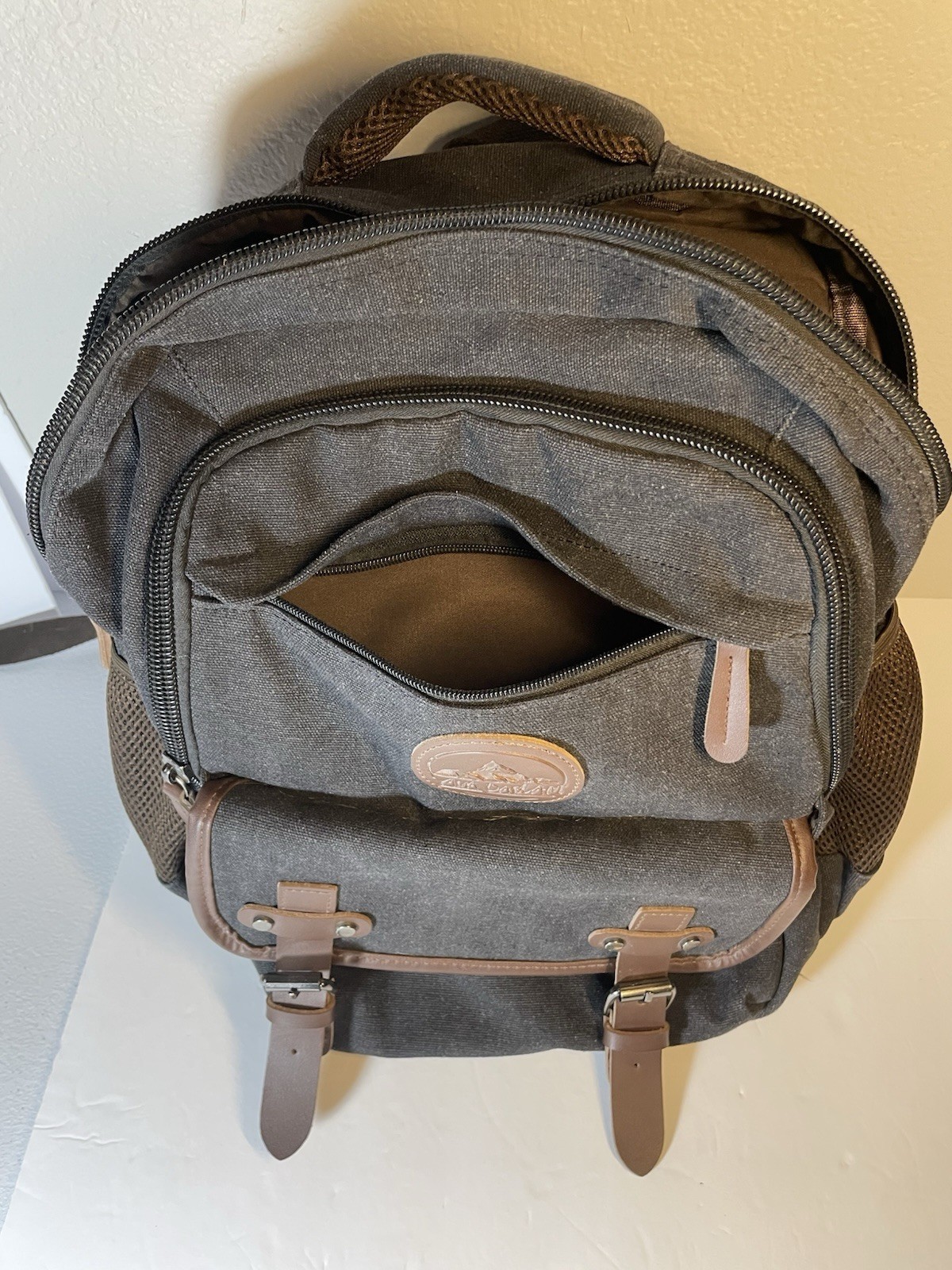 Laptop Backpack Black Brown School Work Hiking Backpack Ama Dablam