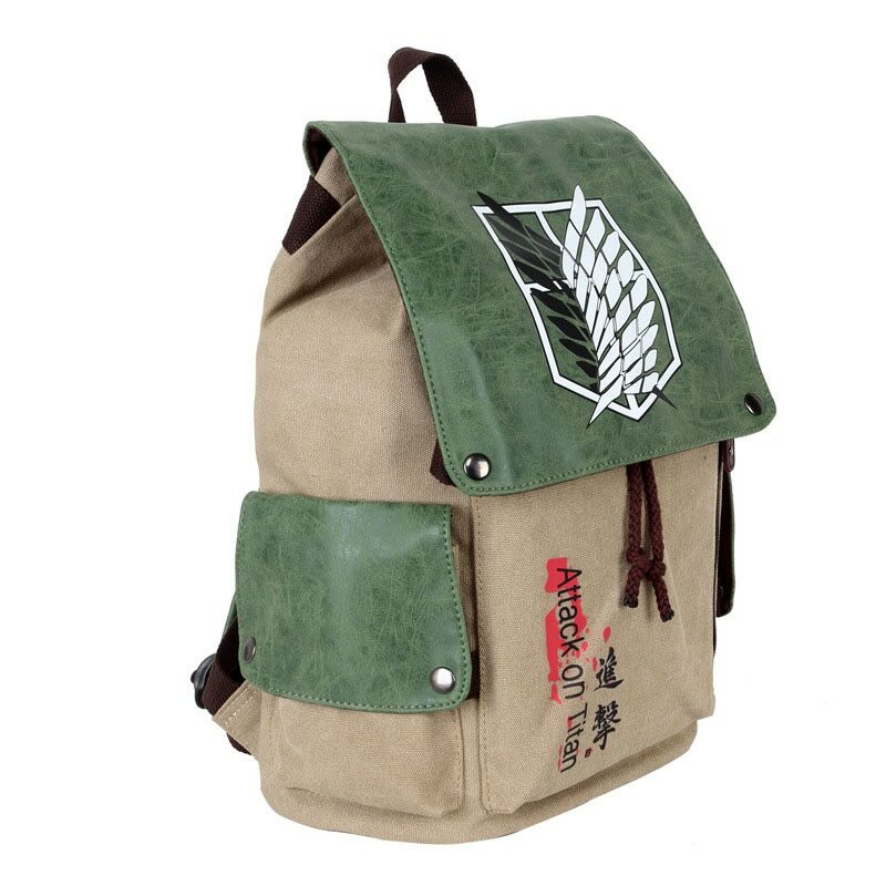 Attack* Titan* Backpack School Bag Canvas Travel Outdoor Bags anime new