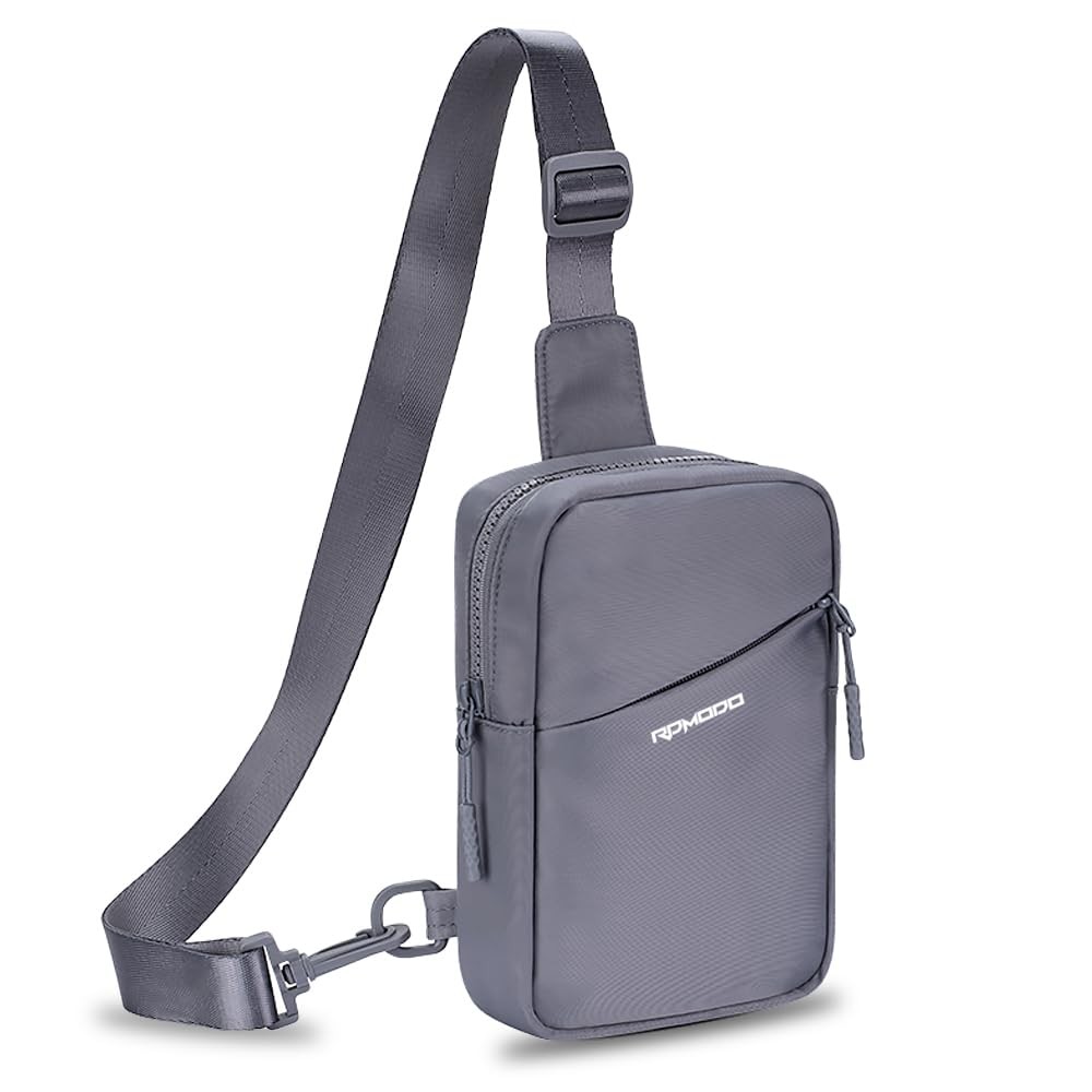 Sling Bag for Men Small Crossbody Bags for Women Water Resistance Chest Bag Grey