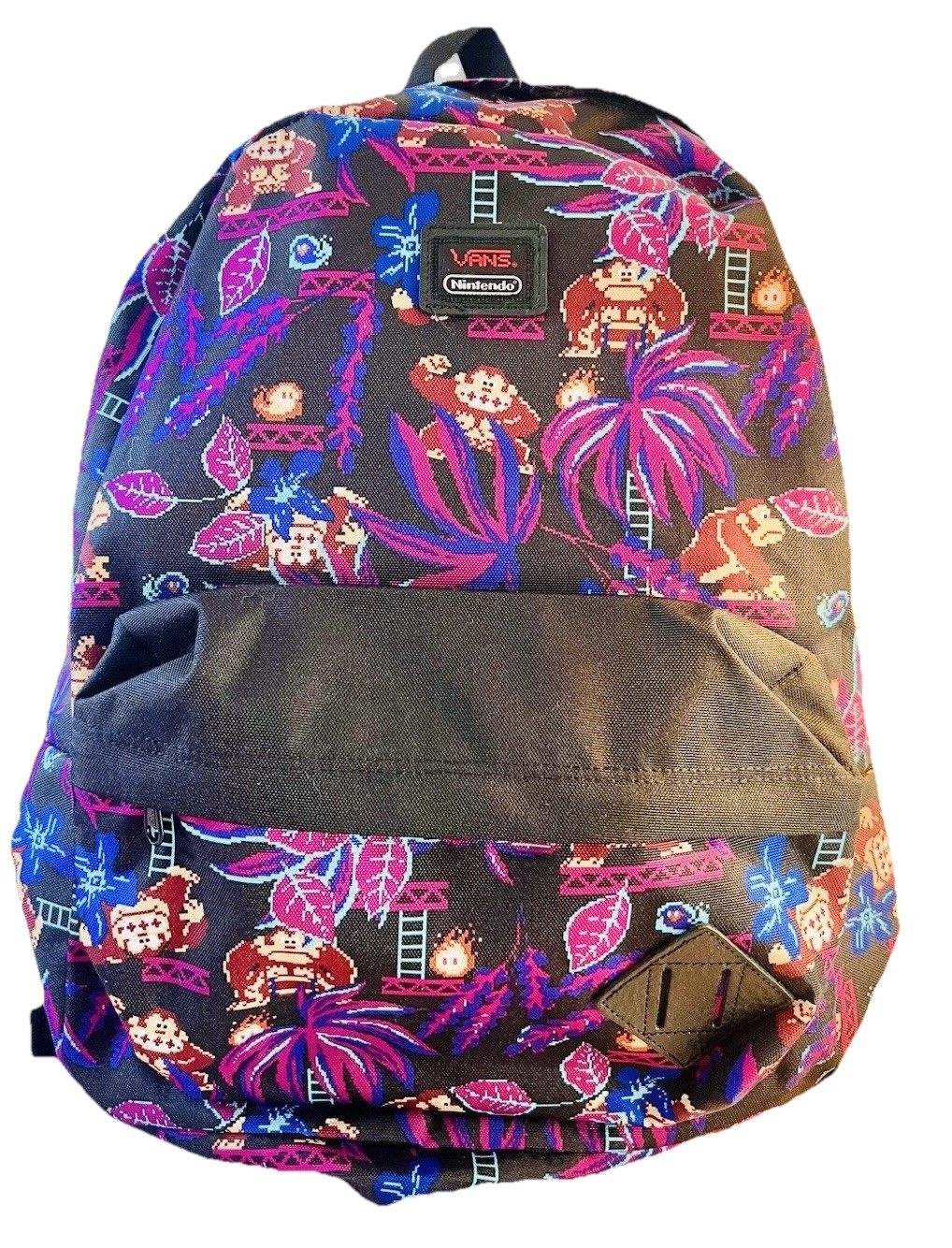 Vans Nintendo Donkey Kong Backpack Retro Gaming Collab NWOT Black Multicolor
