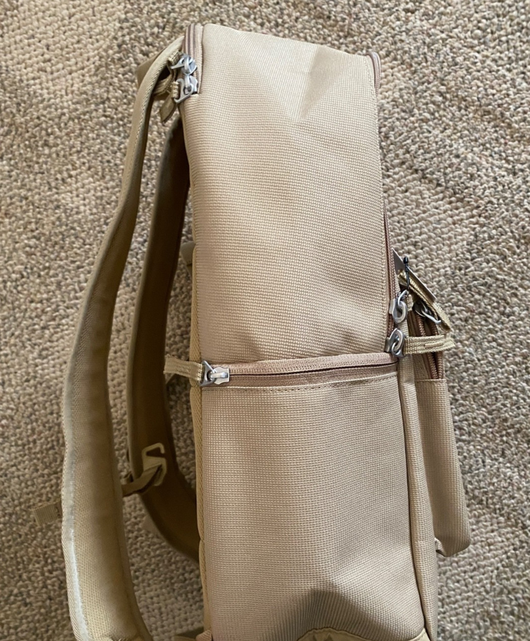 Nike Heritage Eugene Backpack Bag DB3300-297 Beige Khaki 18″ H x 12″ W x 6″ D