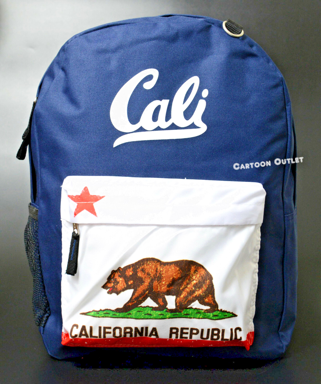 CALIFORNIA REPUBLIC BACKPACK SCHOOL BAG TRAVEL MOCHILA LARGE 16″ NAVY BLUE BEAR
