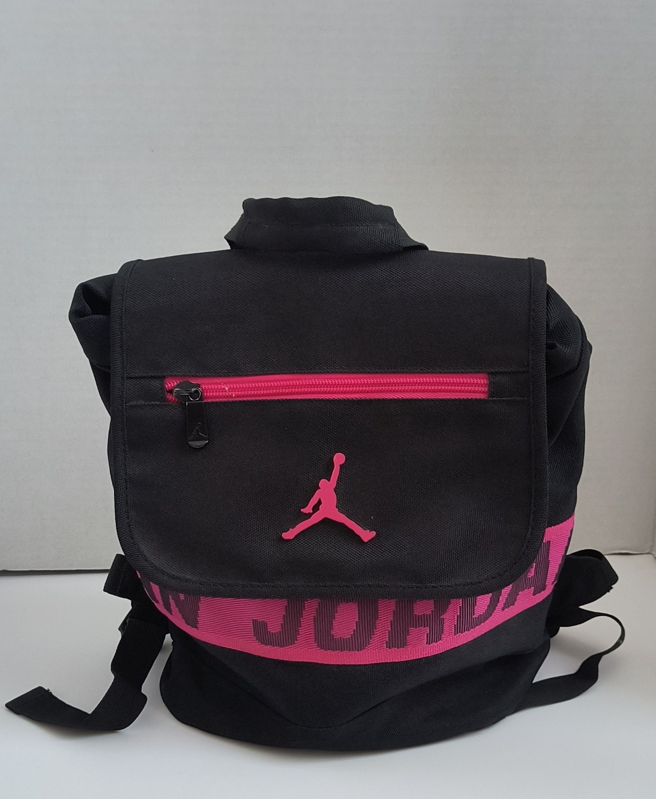 Nike Air Jordan Small Backpack Black and Pink Large Jumpman Logo