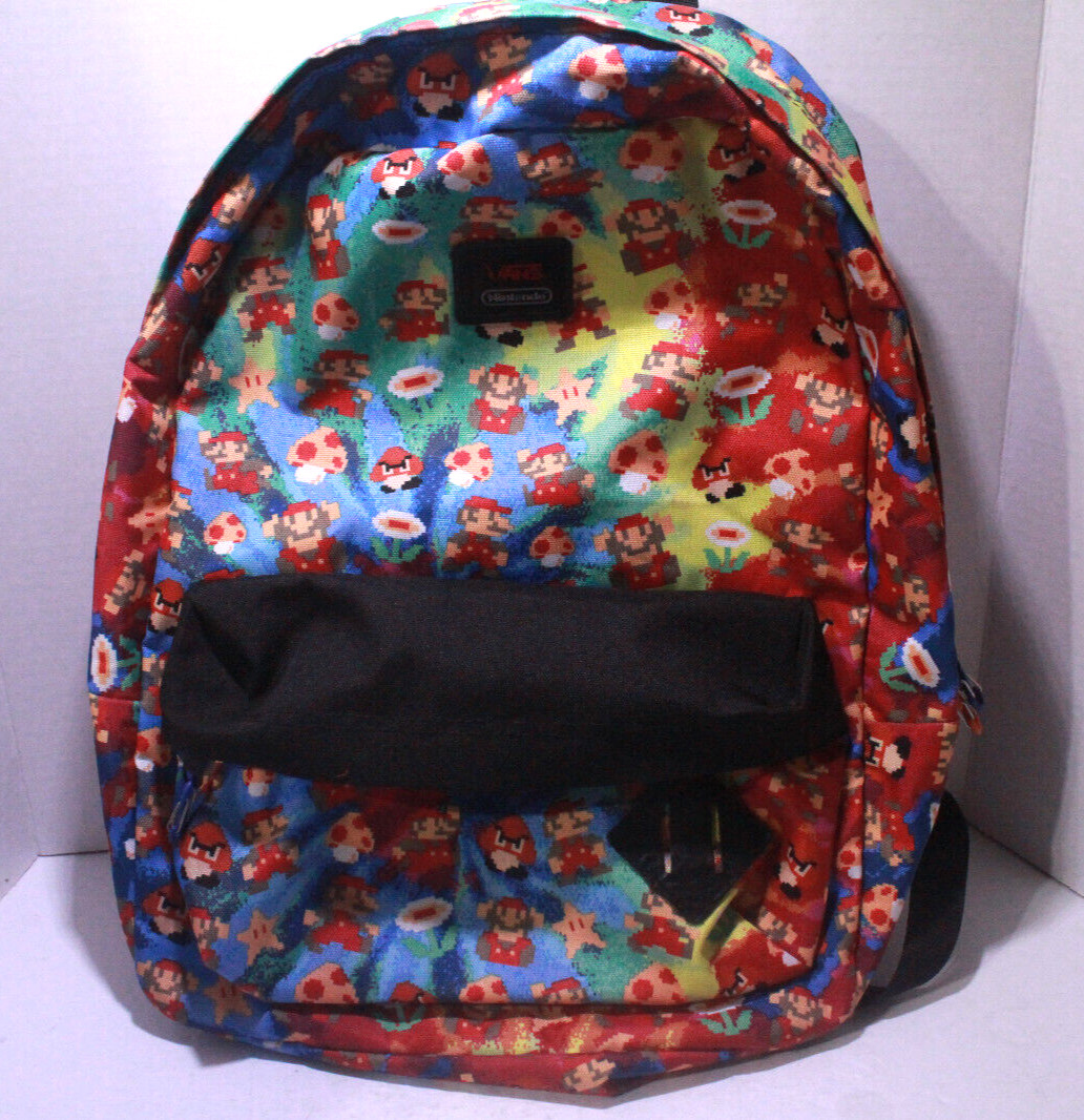 Vans X Nintendo Super Mario Bros Old Skool II Backpack 8 Bit Print