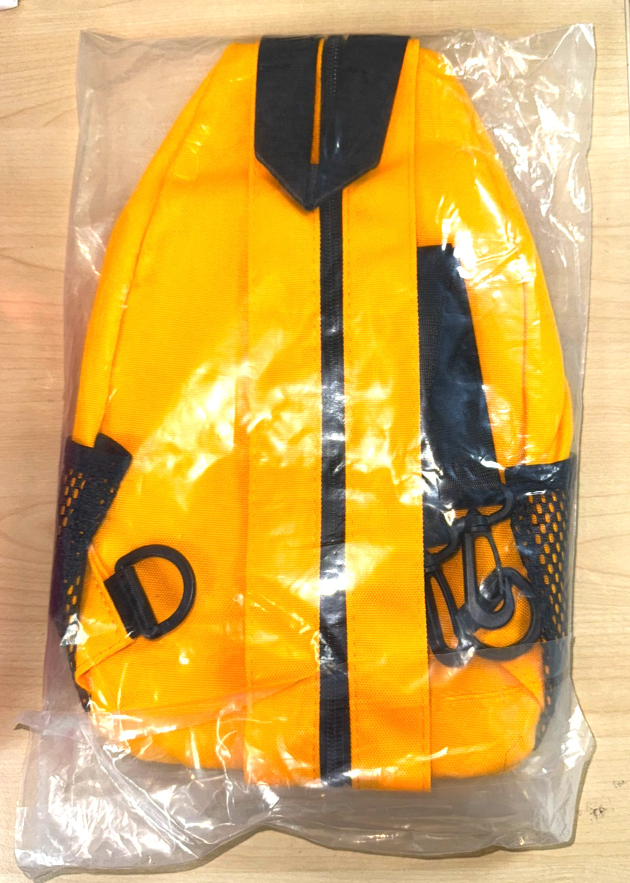 Crossbody Chest Backpack Large Capacity 13 Inch Travel Bag Yellow FAST SHIP!