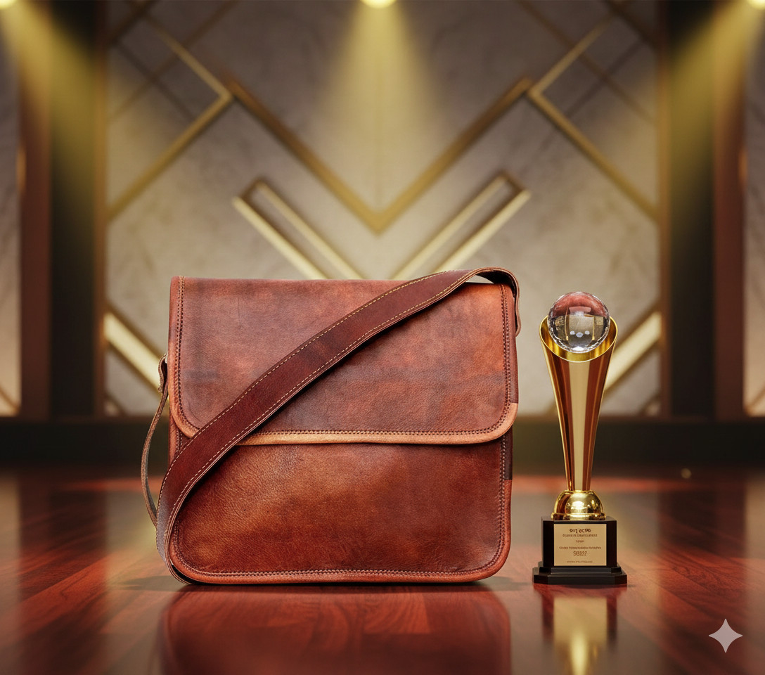 Men’s Genuine Leather Award Bag Shoulder Satchel Messenger Bag