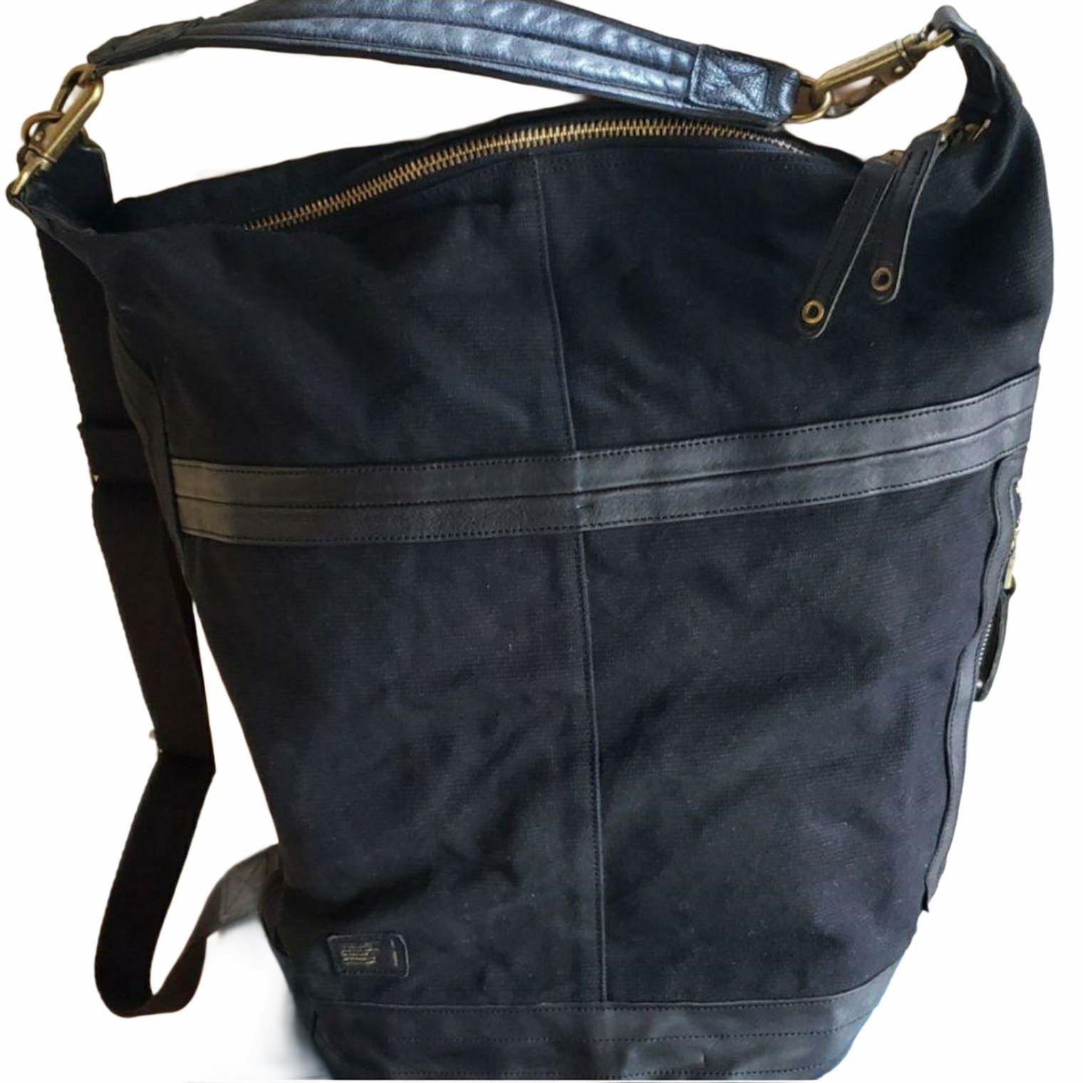 Master Piece 3Way Shoulder Bag Leather Canvas Japan