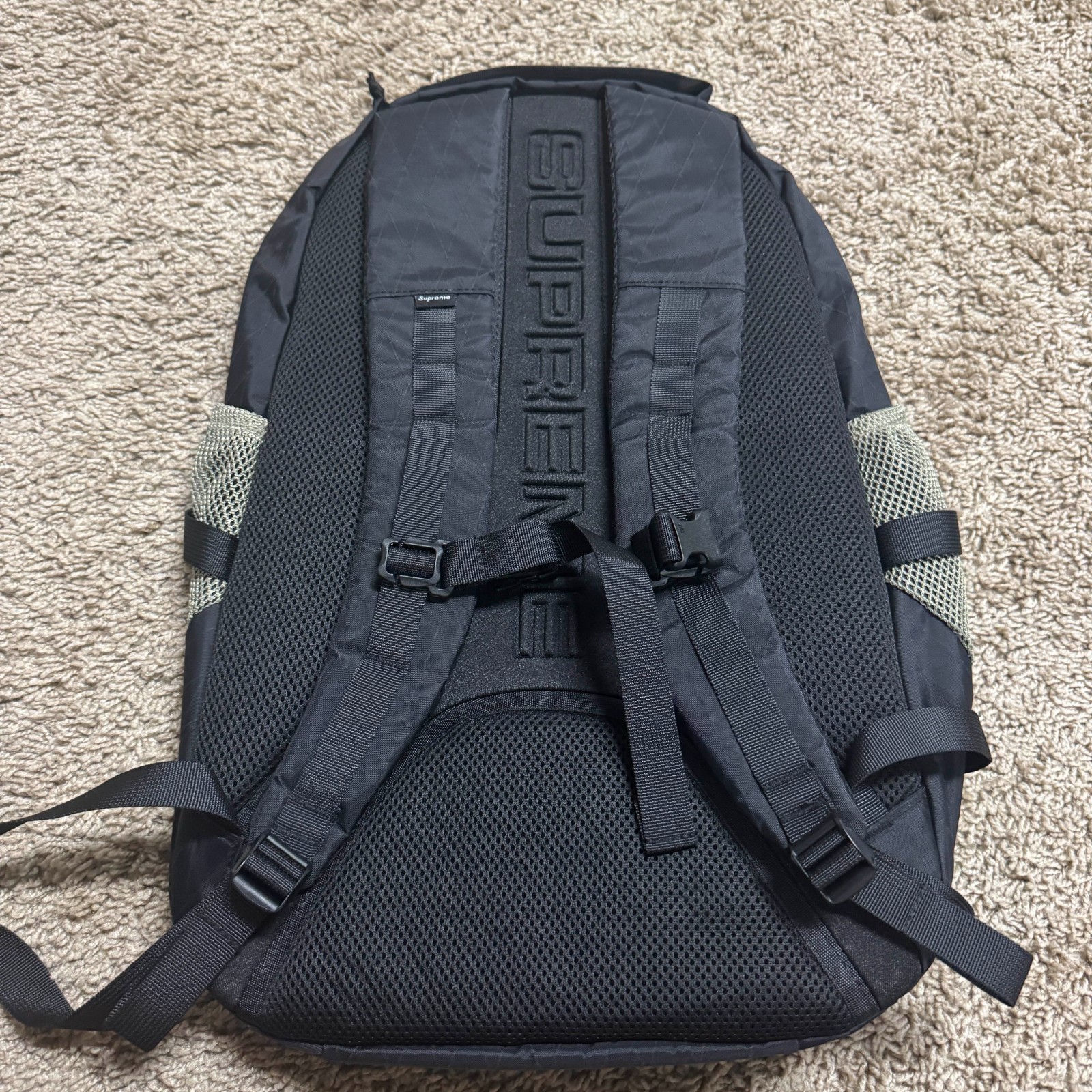 Supreme Backpack Blue Grey Black FW23 3D Logo Bag Ripstop – Authentic NWT