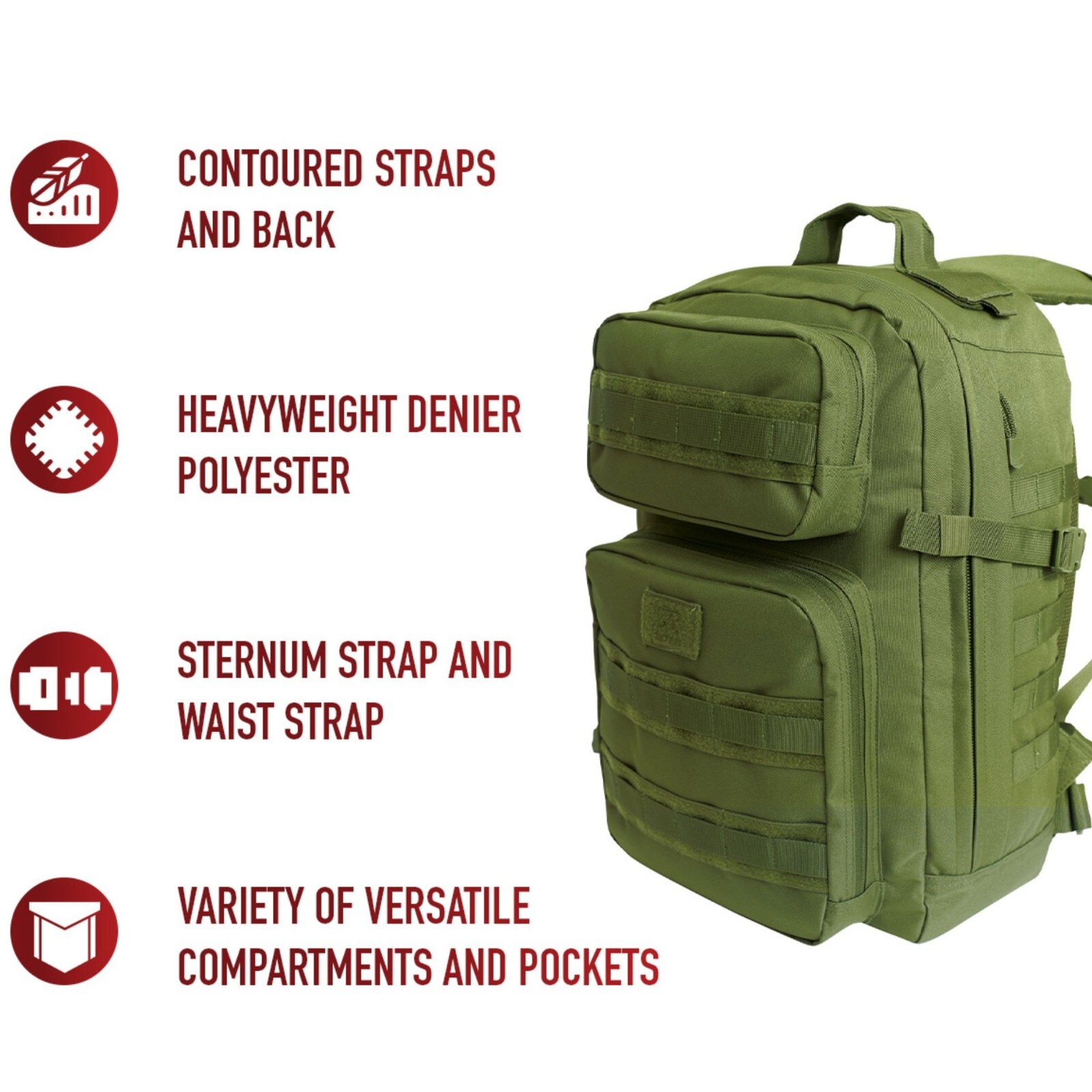 Rothco Tactical Fast Mover Backpack MOLLE Overnight Weekend Bag Knapsack 34L