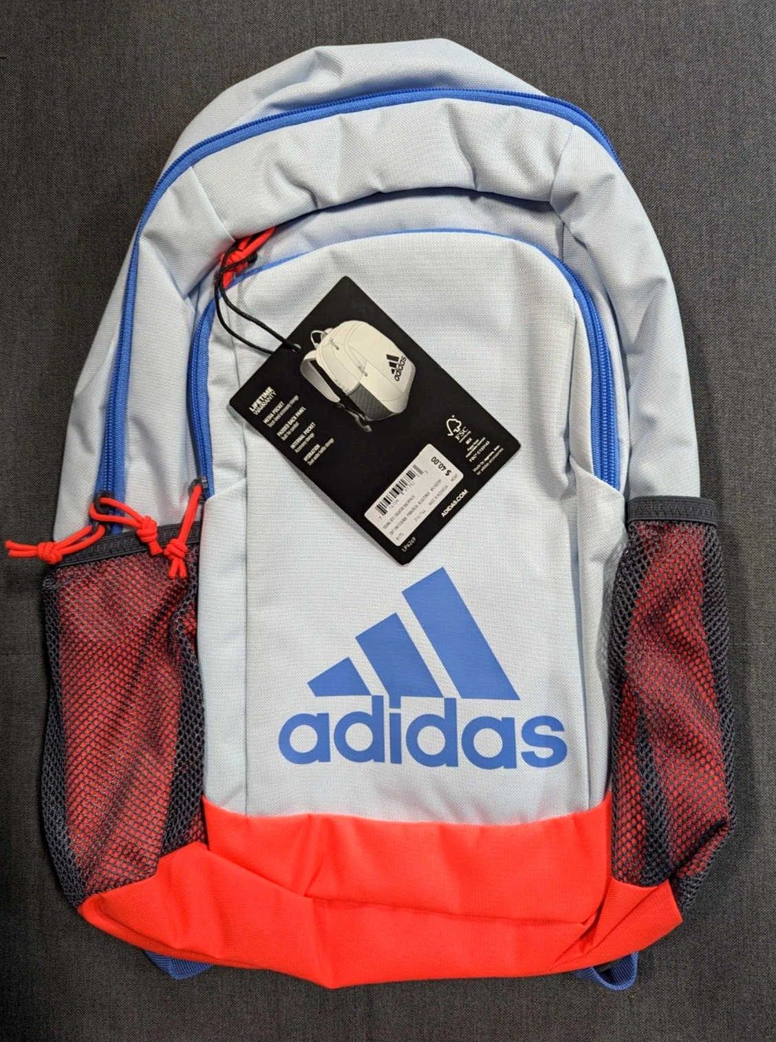 NEW Adidas Young BTS Creator Backpack Sky Tint/Signal Pink/Real Blue/Onyx