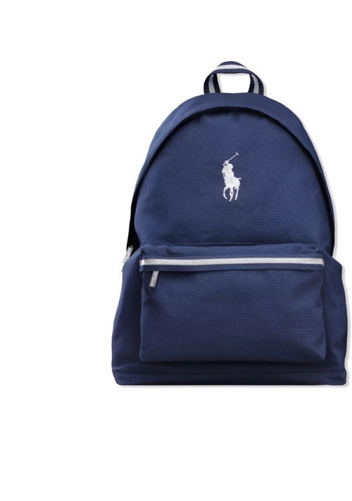 NWT Ralph Lauren “World Of Polo” Navy Blue Backpack W White Signature Pony Logo