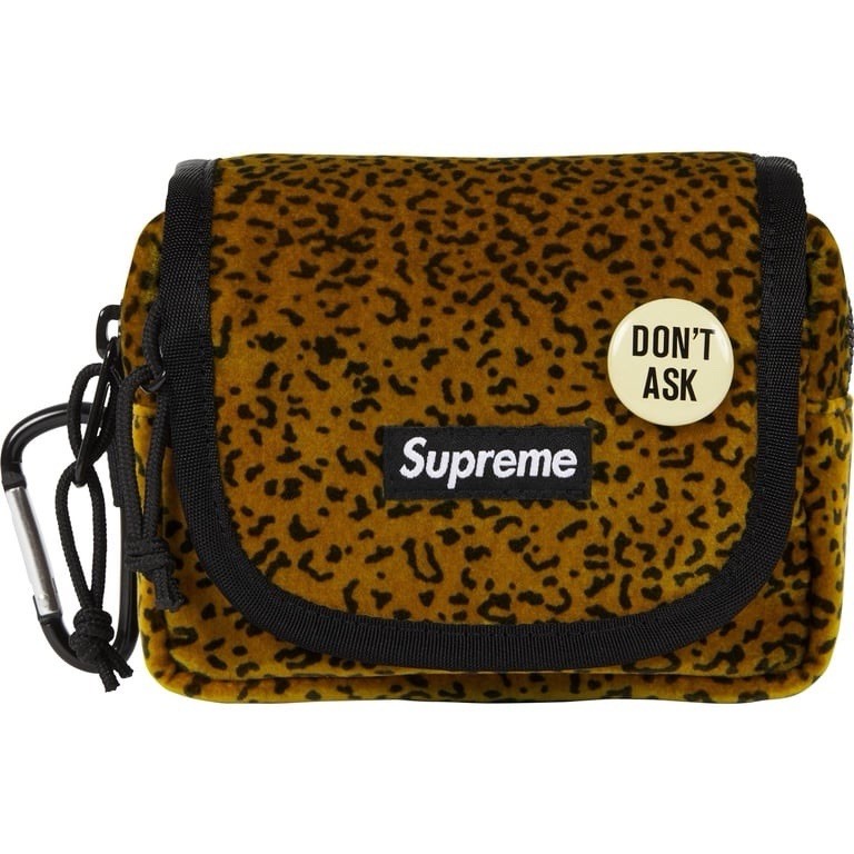 Supreme Velvet Mini Pouch Tan Leopard FW25 NEW SHIPS ASAP