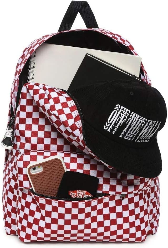 Vans Men’s Old Skool III Backpack, Chili Pepper Checkerboard, OS