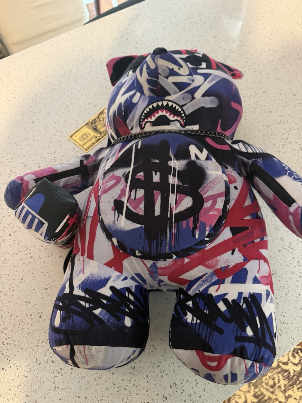 SPRAYGROUND VANDAL COUTURE MONEY BEAR PLUSH BACKPACK LIMITED ED.