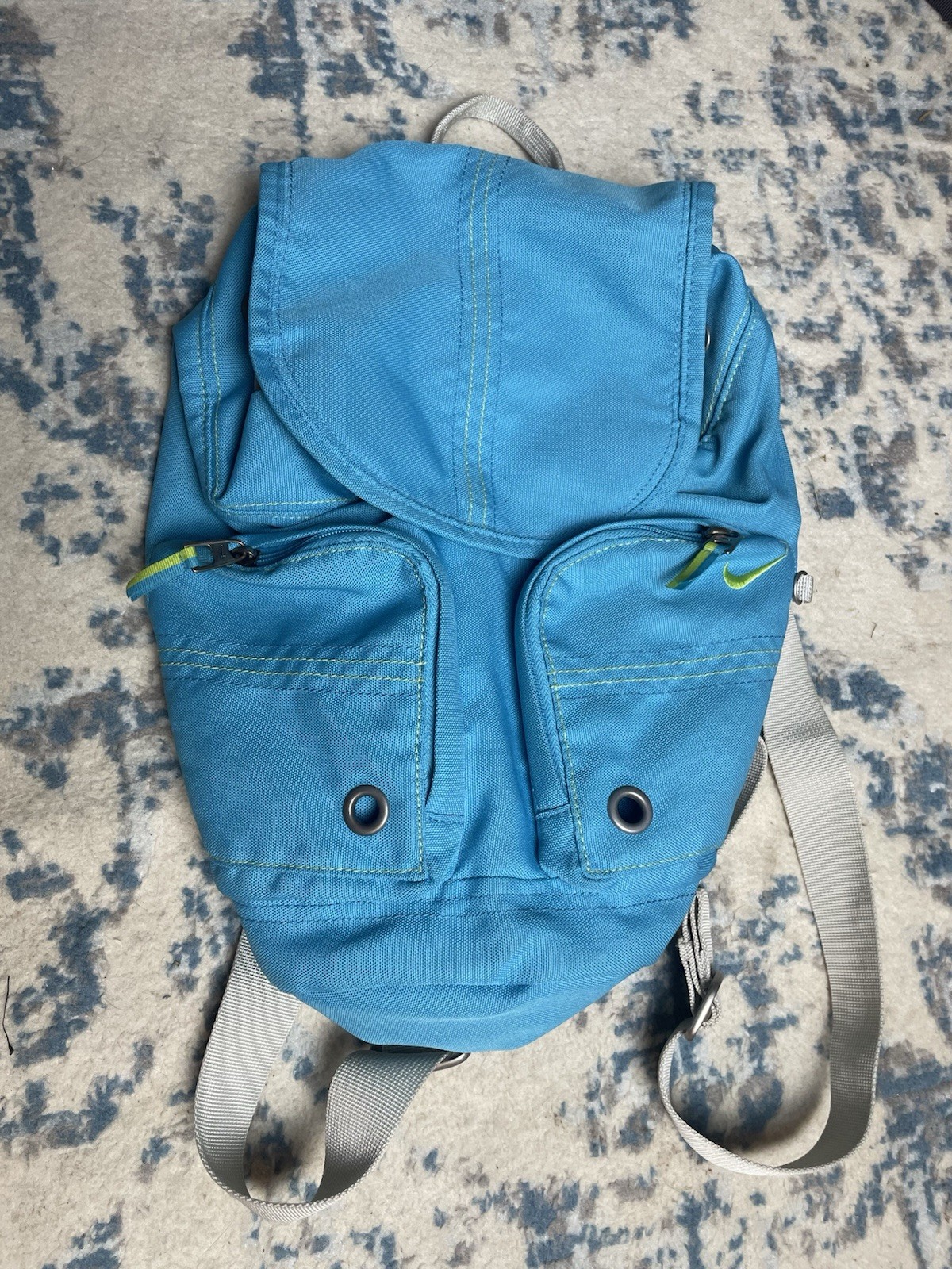Vintage Nike Adult Mini Backpack Napsack Light Blue