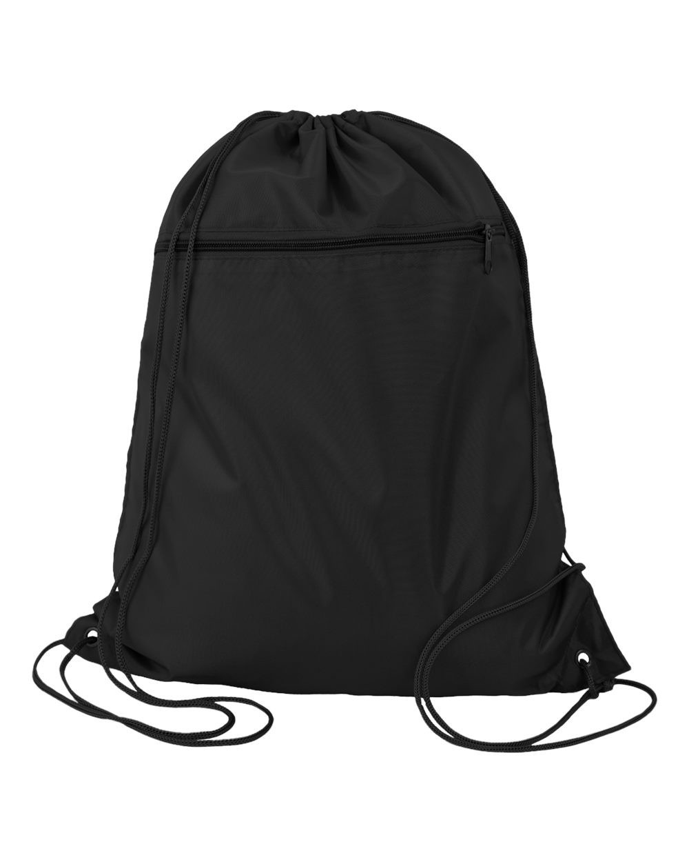 Durable Cinch Pack With Front Zipper Pocket Backpack, Bag, Gym, Sports, School