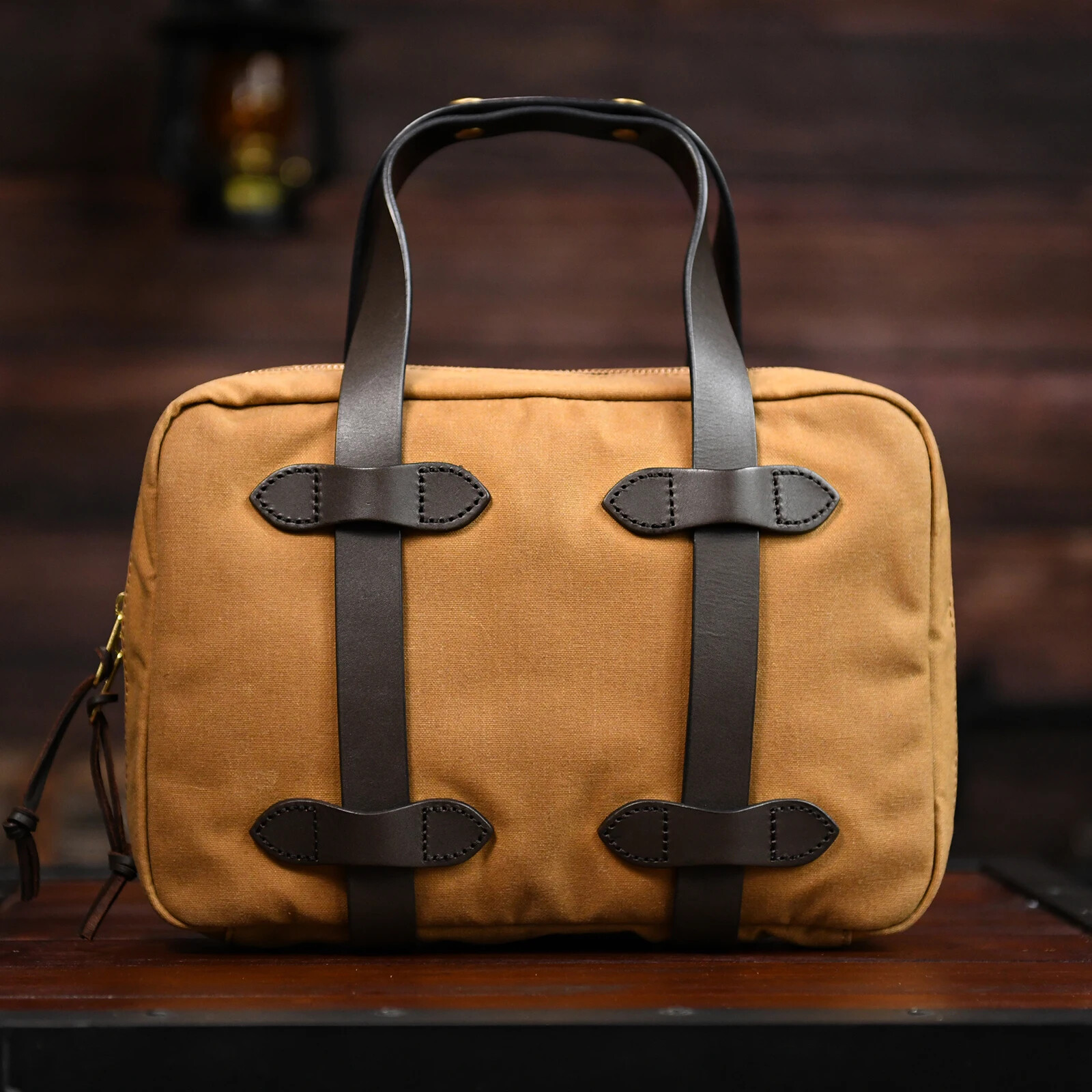 Oil Waxed Canvas Small Briefcase Size 31*22*7cm Casual Handheld Bag