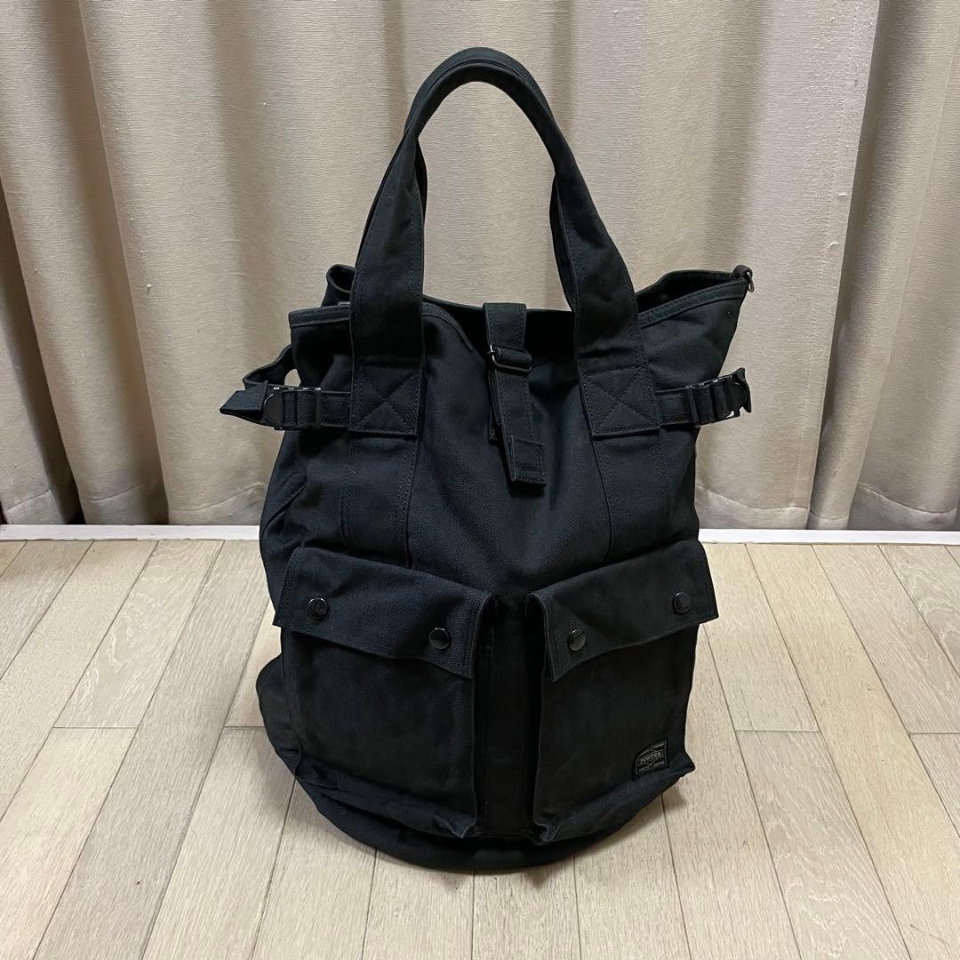 PORTER YOSHIDA SMOKY Tote Bag Black made in Japan Authentic