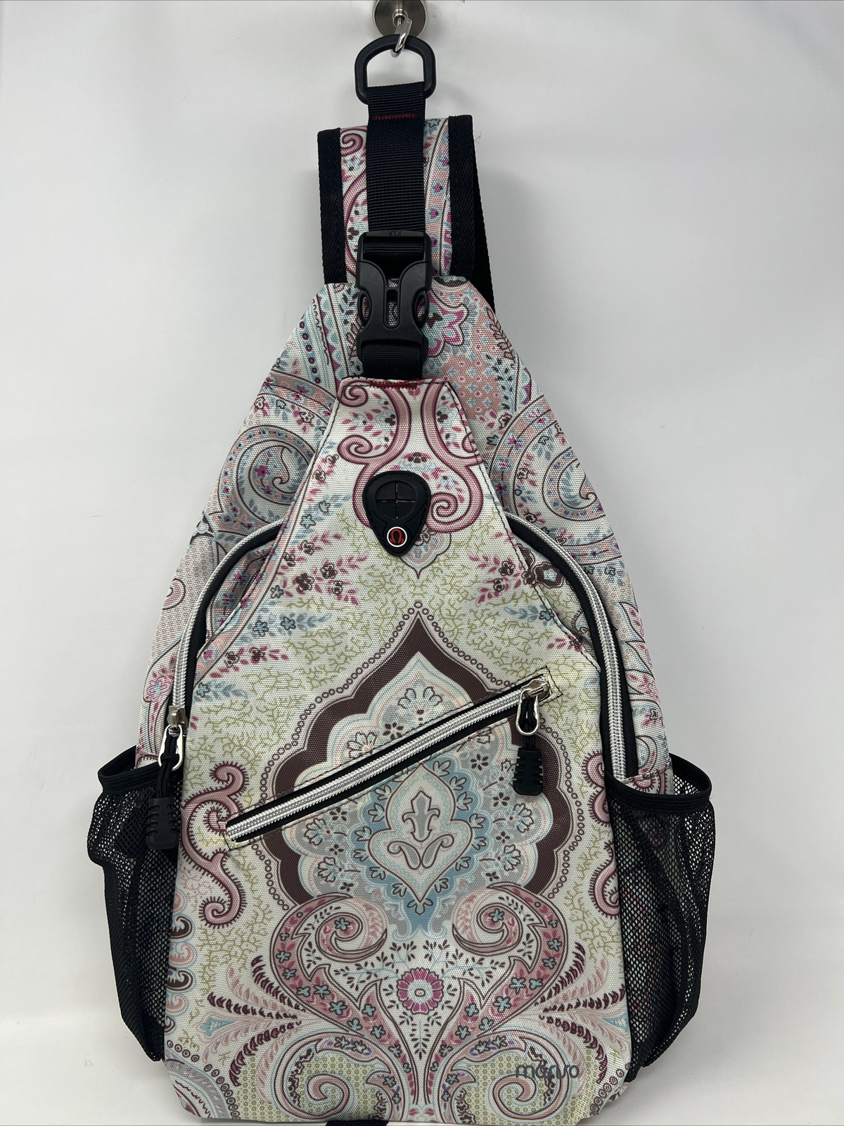 MOSISO Sling Backpack,Travel Hiking Daypack Pattern Rope Crossbody Shoulder Bag