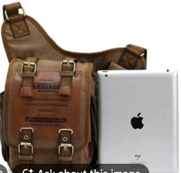 Kaukko Workshop Canvas Messenger Bag Unisex Crossbody Sling Backpack Travel