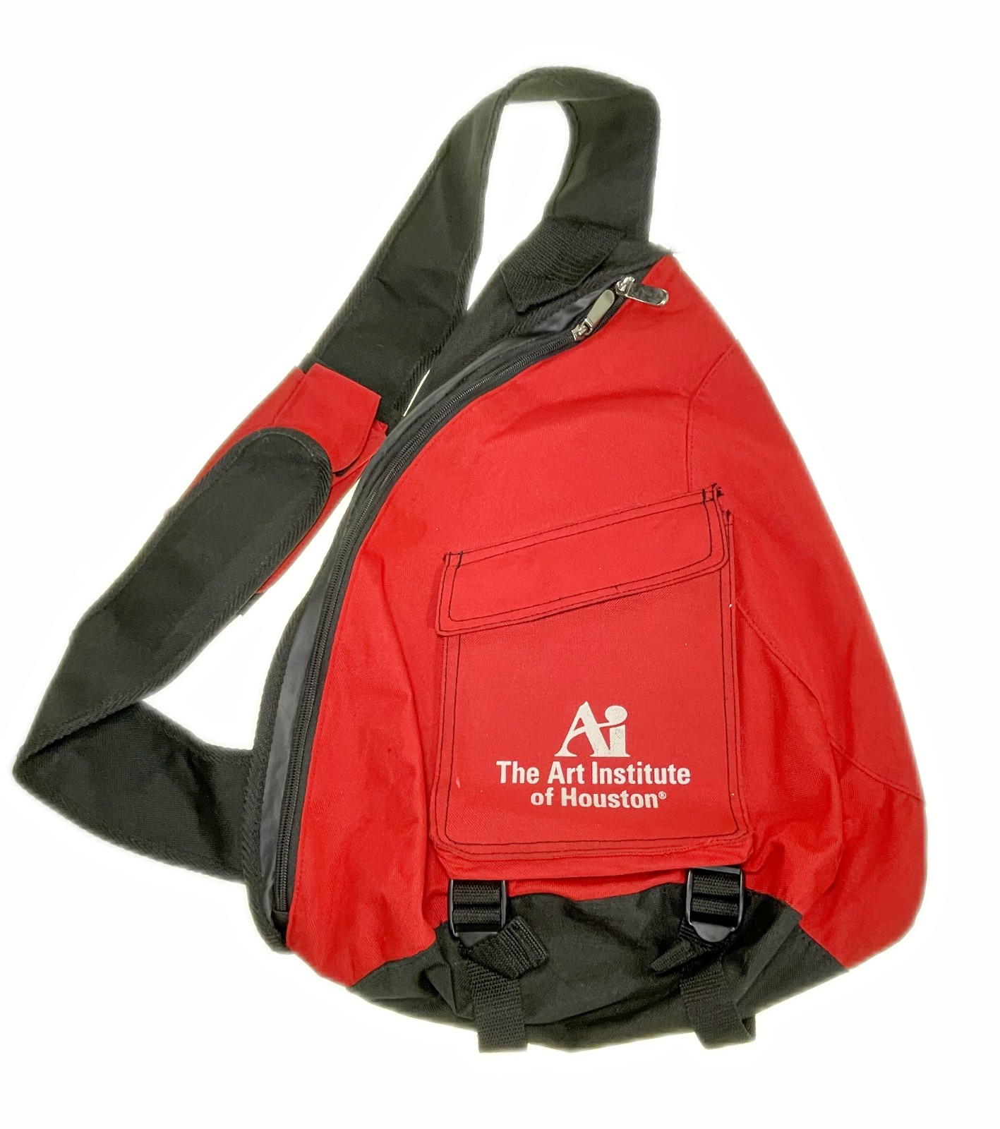 The Art Institute Houston Red Sling Backpack H 19”x L 15”x 6”